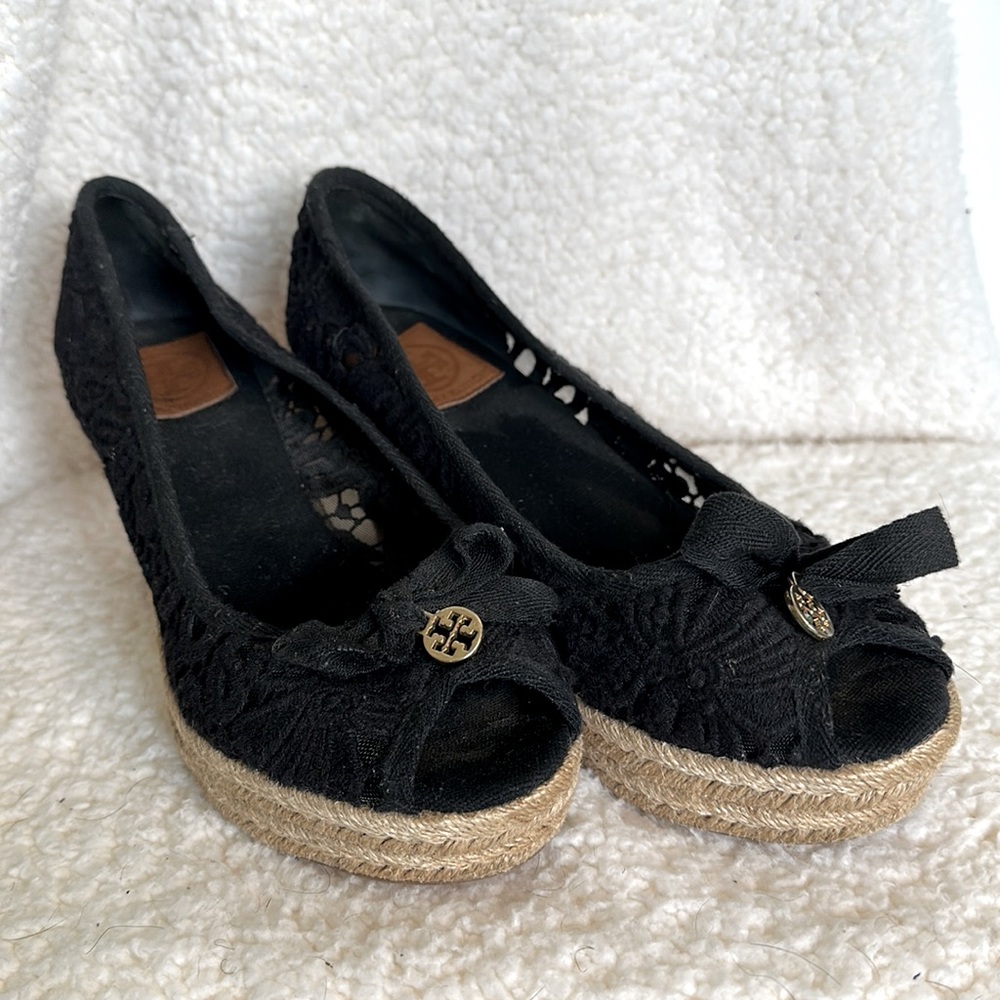 Tory Burch Black Espadrilles